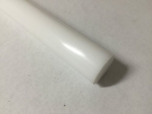 Asetal Kopolimer Plastik Yuvarlak Çubuk 4 Çap, 12 Uzunluk-Beyaz Renk