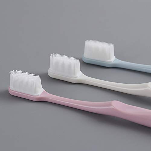 3 ADET Yumuşak Diş Fırçası Bambu Kömür Nano Fırça Ağız Bakımı Fırça Mavi Pembe Beyaz Kafaları