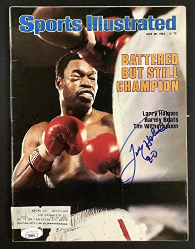 Larry Holmes İmzalı Sports Illustrated Dergisi Boks İmzası 5/30/83 JSA-İmzalı Boks Dergileri