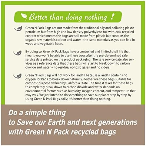 Green N Pack Dog-Atık Dolum Torbaları, Kompakt Dolum Paketleri, 200 Torba, 10 Rulo (Daha Fazla Torba ve Daha Az Atık) Yeniden
