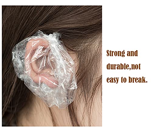 100 PCS Temizle Tek Kullanımlık Kulak Koruyucular Su Geçirmez Kulak Kapakları kulak duşu Kap için Saç Boyalı Berber Ev Duş