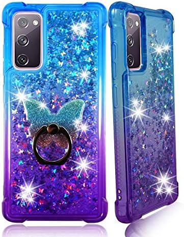 ZASE Samsung S20 FE 5G Temizle Vaka Sıvı Glitter Sparkle Bling Galaxy S20 FE Sürümü için Tasarlanmış SADECE Sevimli Kadın Kızlar