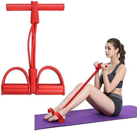 RTGFS 1 ADET, kırmızı, 4 İpliklerini 【Bugünün Başlık Aynı Paragraf】 Yoga Pedalı Çektirme Yelek hattı Fitness Makinesi sit-ups
